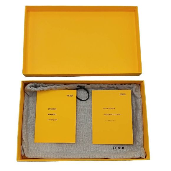 FENDI Zucchino Spalmati FF Multicolor Large Size Zip Wallet White Multicolor - Picture 12 of 13